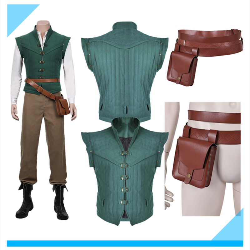 Leather Work Pants - Déguisement Flynn Prince Rider Cosplay Costume