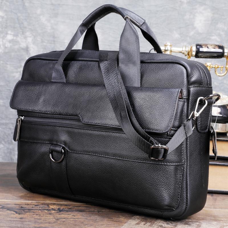 Leather Work Bag Mens - Grand sac à main en cuir