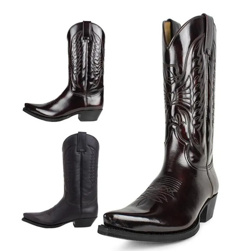 Leather Work Flats - Cowboy hommes femmes pays Vintage chevalier