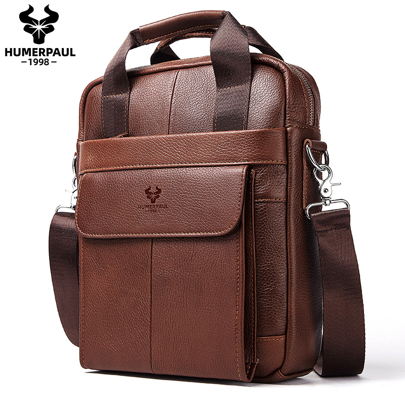 Leather Work Bag Mens - Sacs en cuir véritable durables pour