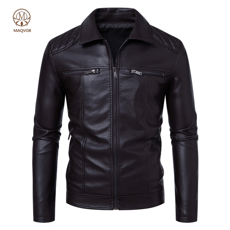 Leather Work Jacket Mens - Veste en cuir pour homme ACOMOSON,