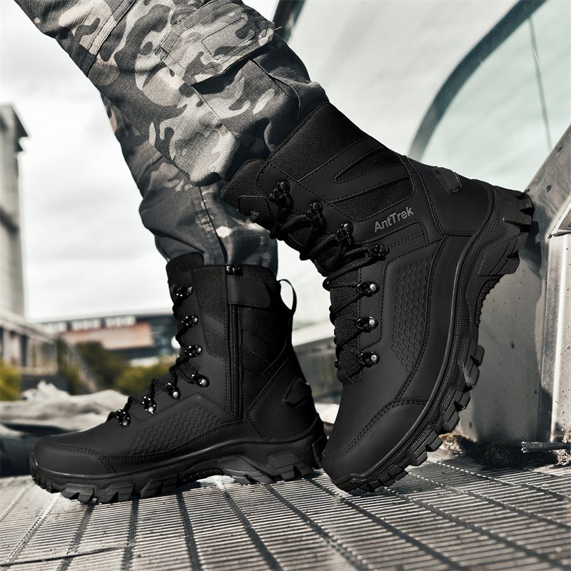 2025 nouvelles bottes tactique - Leather Work Flats avis et prix