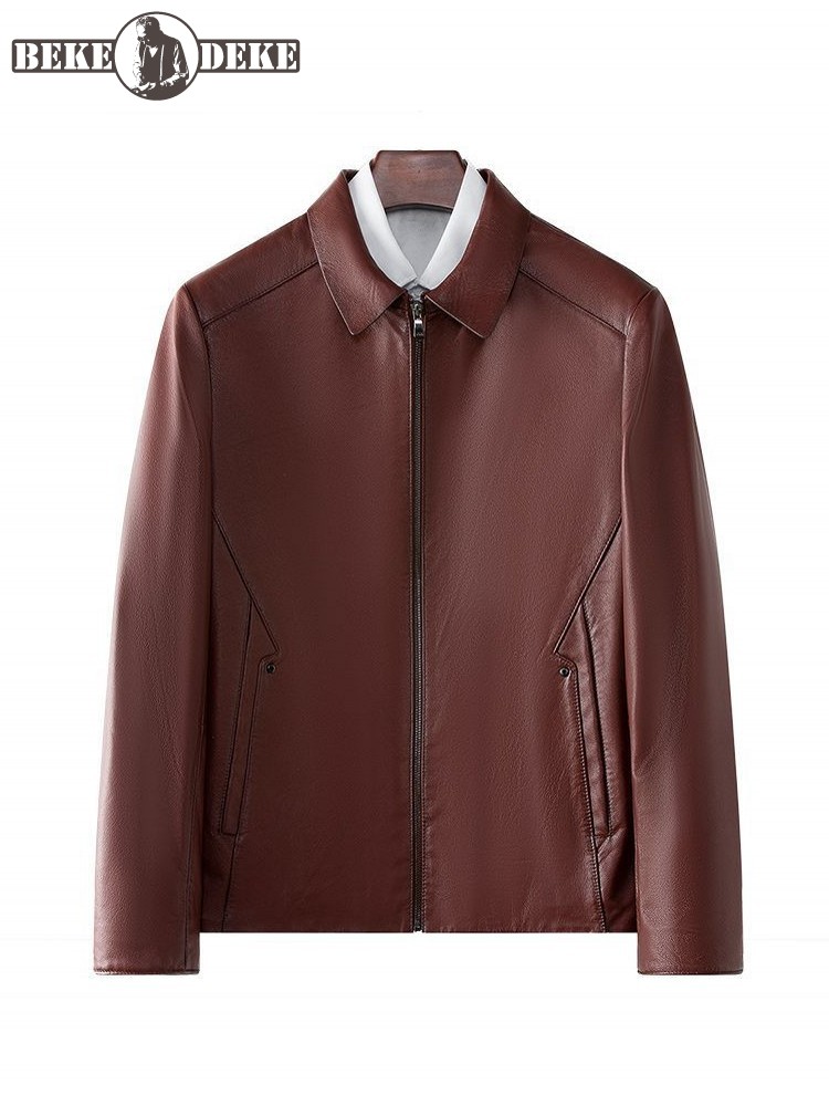 Veste décontractée en cuir de  - Leather Work Jacket Mens avis et prix
