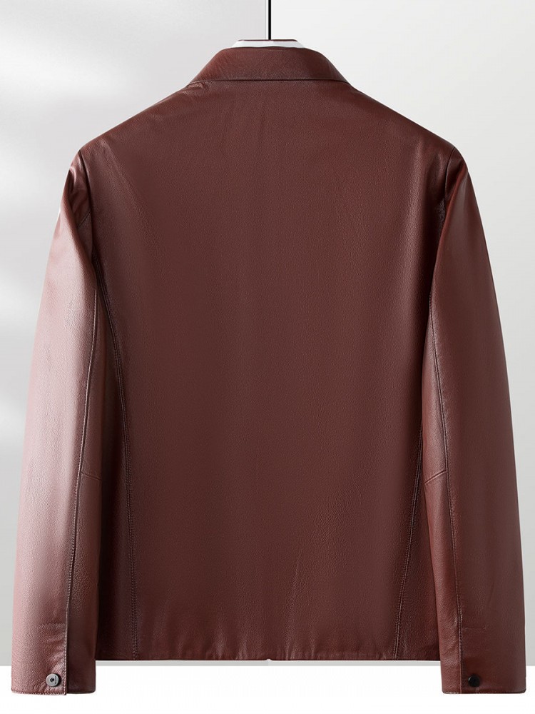 Veste décontractée en cuir de  - Leather Work Jacket Mens avis et prix