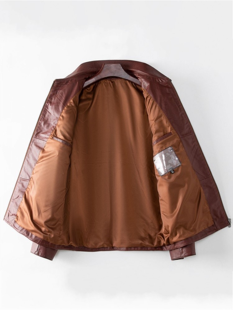 Veste décontractée en cuir de  - Leather Work Jacket Mens avis et prix