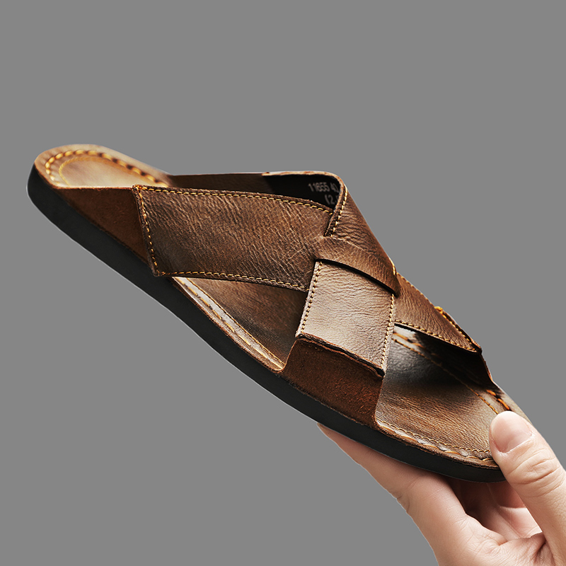 Mode en cuir véritable hommes  - Leather Work Flats avis et prix