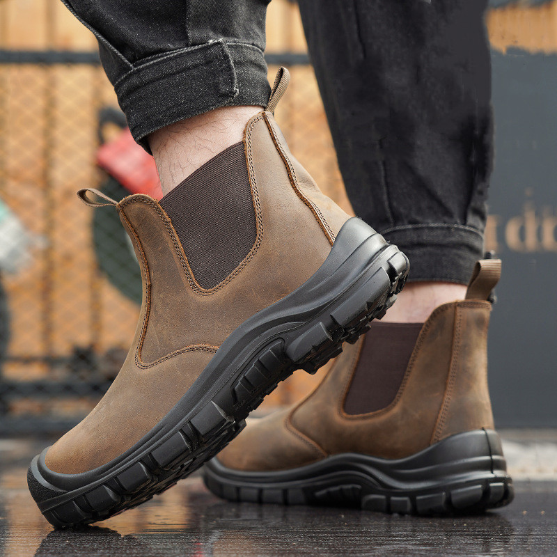 Grande taille hommes mode acie - Leather Work Flats avis et prix