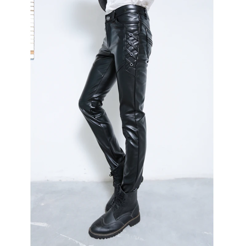 Pantalon en cuir PU pour homme - Leather Work Pants avis et prix