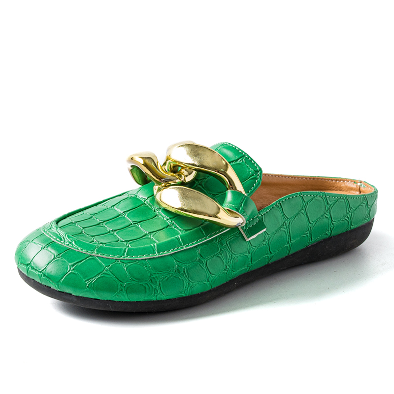 Mode femmes pantoufles grande  - Leather Work Flats avis et prix