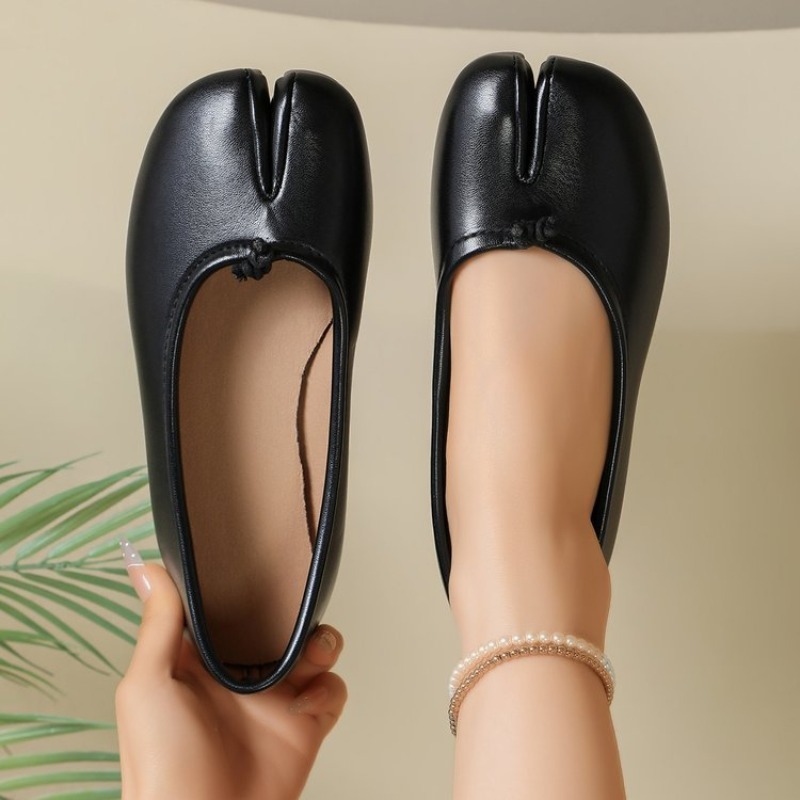 Ballerines à bout fendu pour f - Leather Work Flats avis et prix