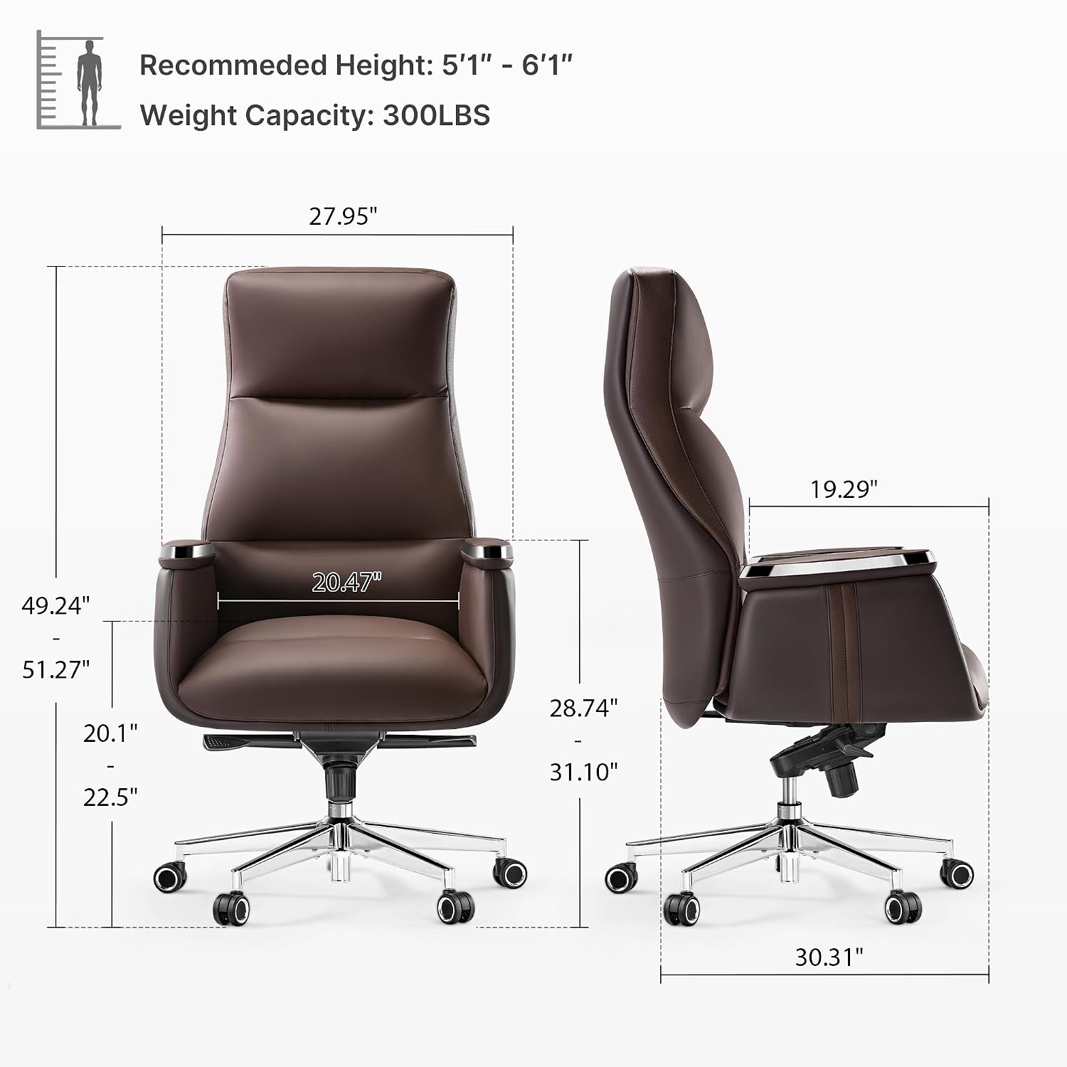 Chaise de bureau de direction  - Upholstery Leather Work avis et prix